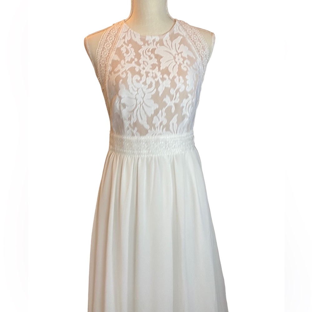 DO BE White Maxi Lace Dress size M NWT
